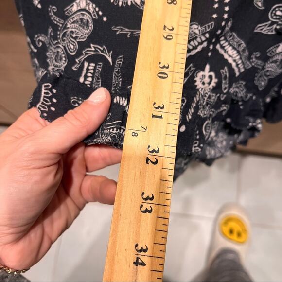 IRO Black Sheer Paisley Ruffle Romper Sz 8 - Picture 9 of 10